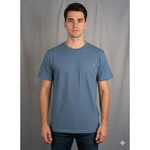 Dickies Mens Heavyweight Pocket T-Shirt Blue Heather XLT New